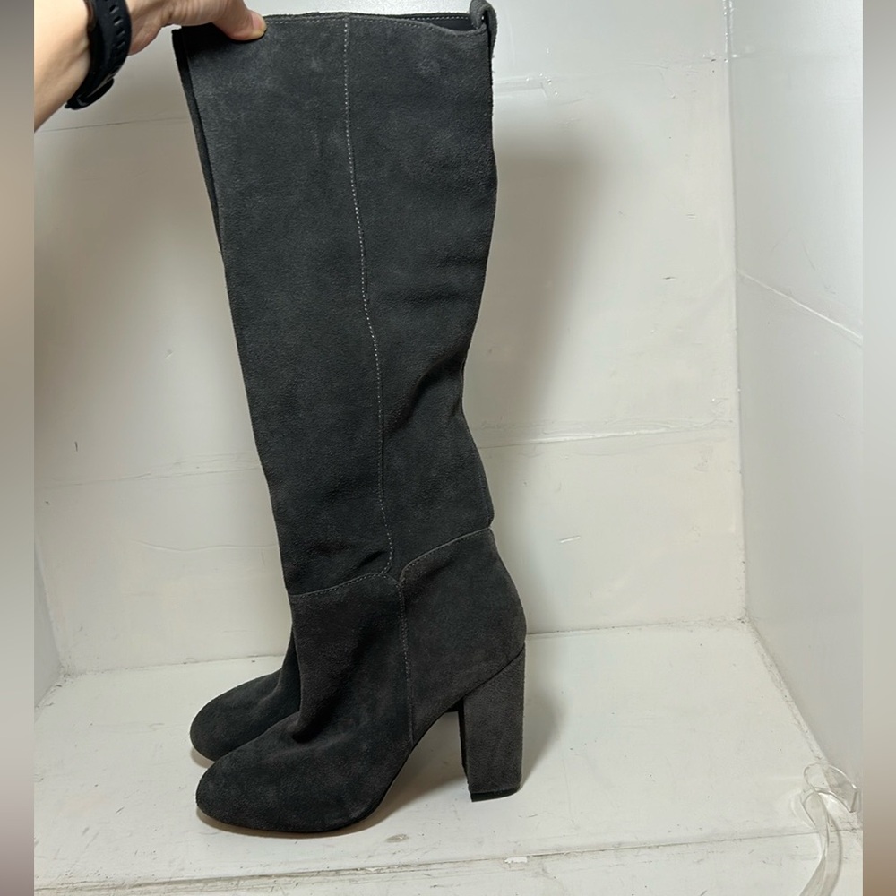 Steven by Steven Madden Tarayn Grey Boots Leather Upper Size 8